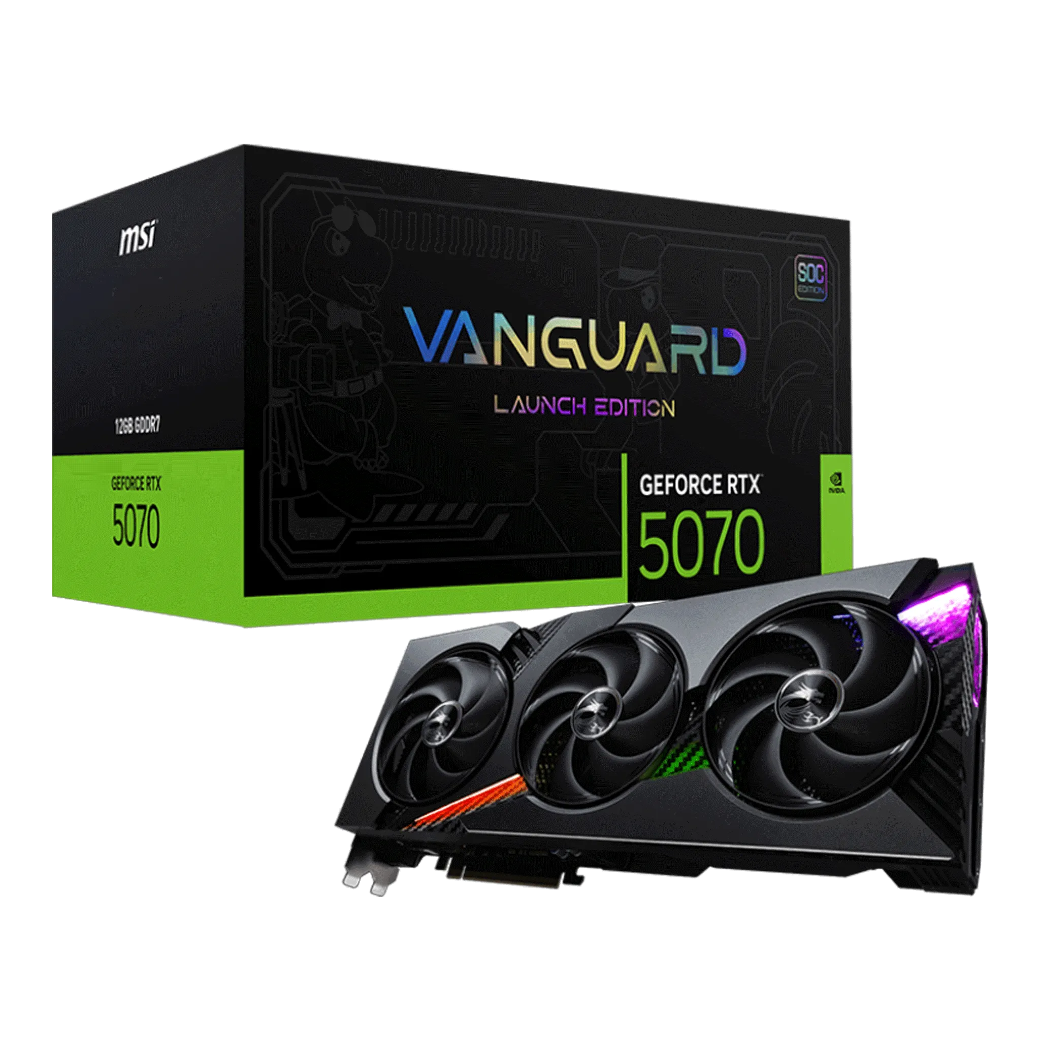 Card màn hình MSI GeForce RTX™ 5070 12G VANGUARD SOC LAUNCH EDITION